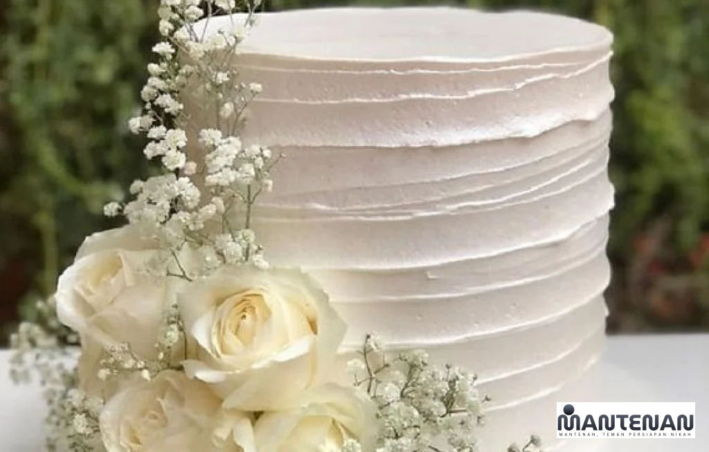 desain kue pengantin satu tingkat