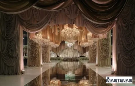 detail dekorasi pernikahan elegan