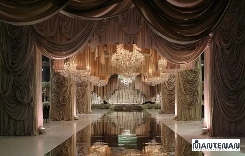 detail dekorasi pernikahan elegan