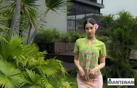 kebaya encim hijau matcha